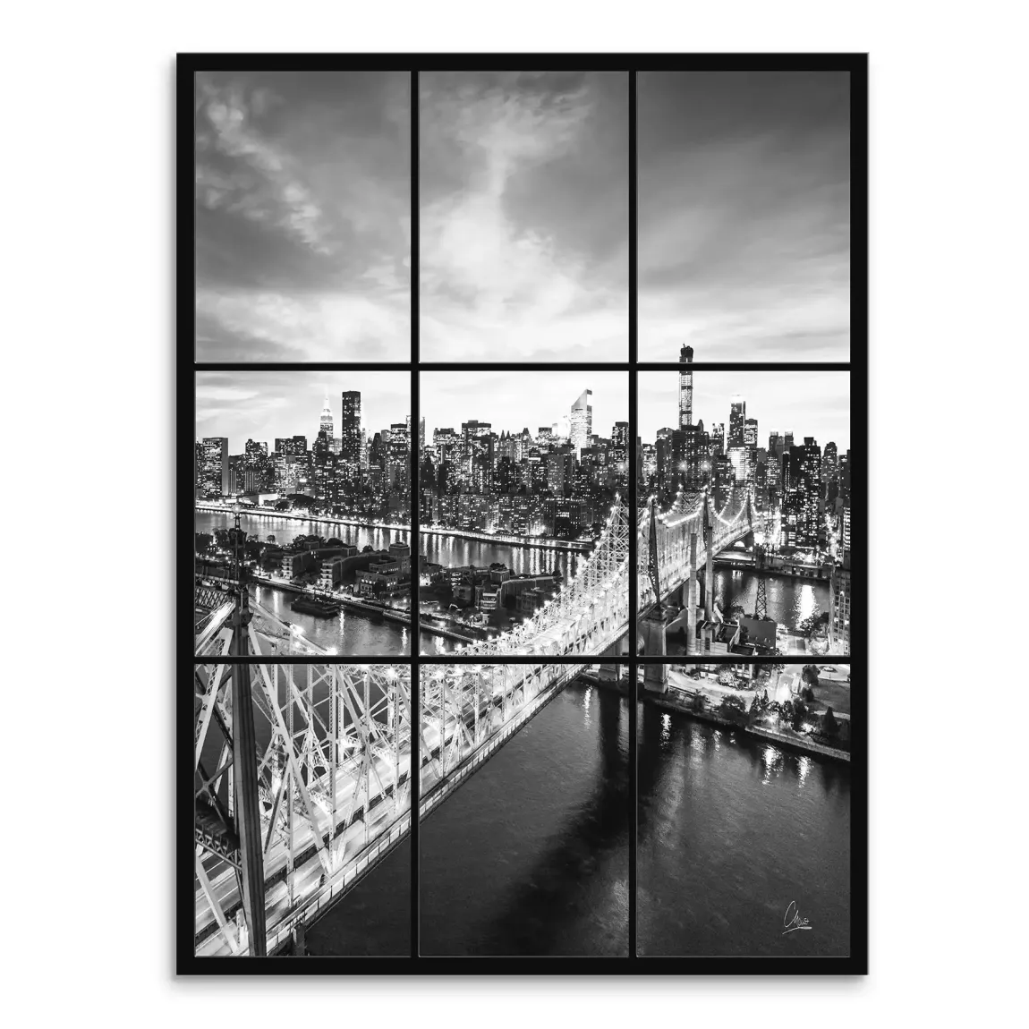 Bridge Lights New York Leinwand Bild