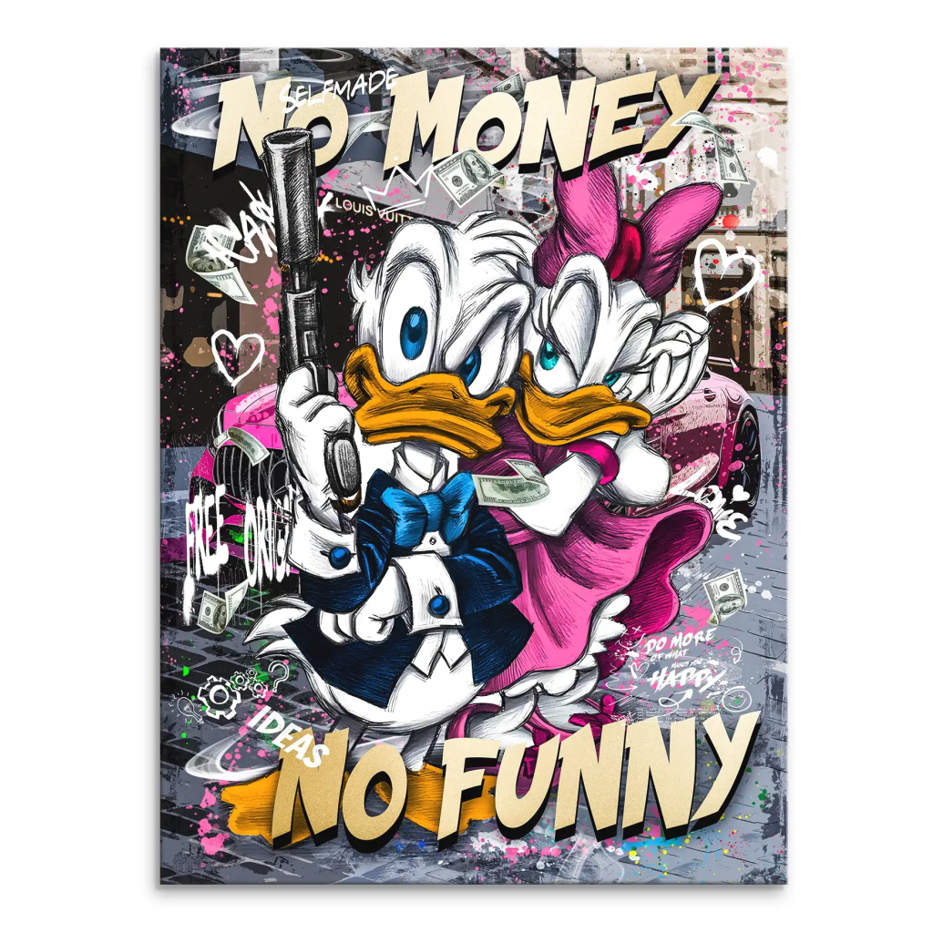 Donald No Money Leinwand Bild INGALERIE