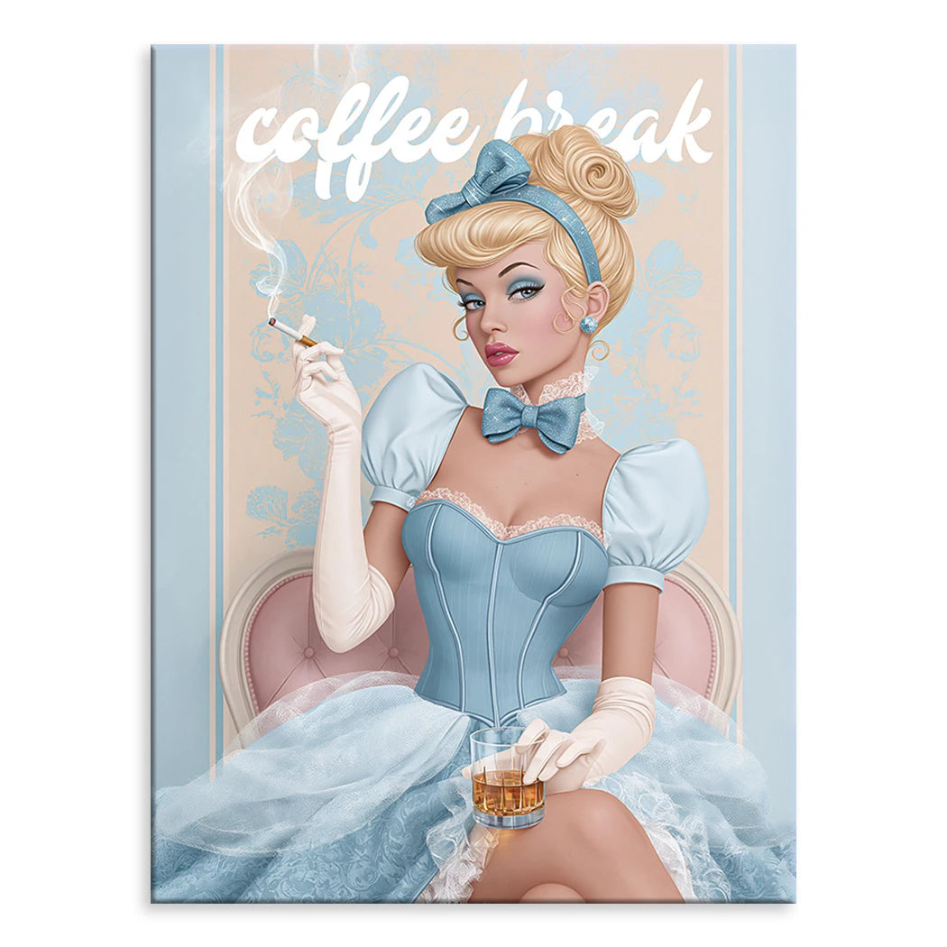 Cinderella Coffee Leinwand Bild