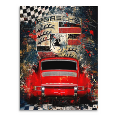 Porsche 911 Abstrakt Style Leinwandbild