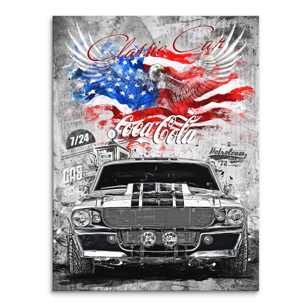 Ford Mustang Pop Art Modern Style Leinwand Bild INGALERIE