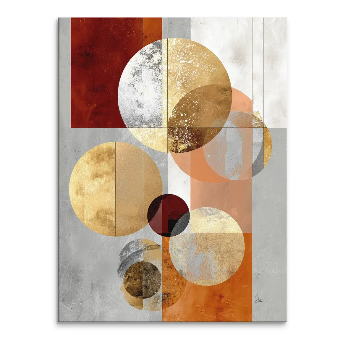 Golden Orbit Leinwand Bild