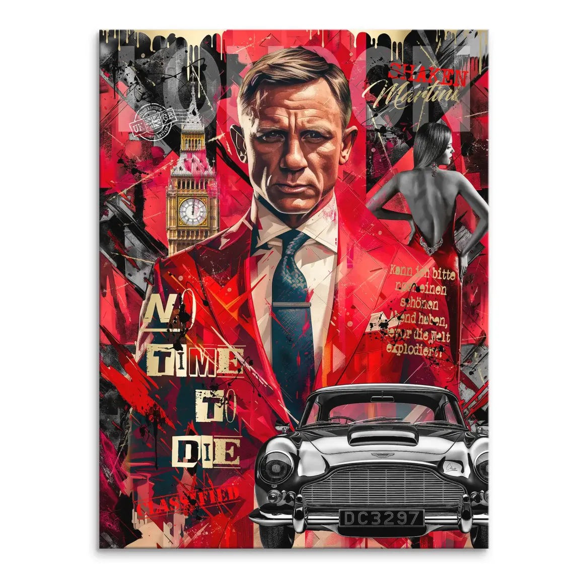James Bond Vision London Leinwand Bild