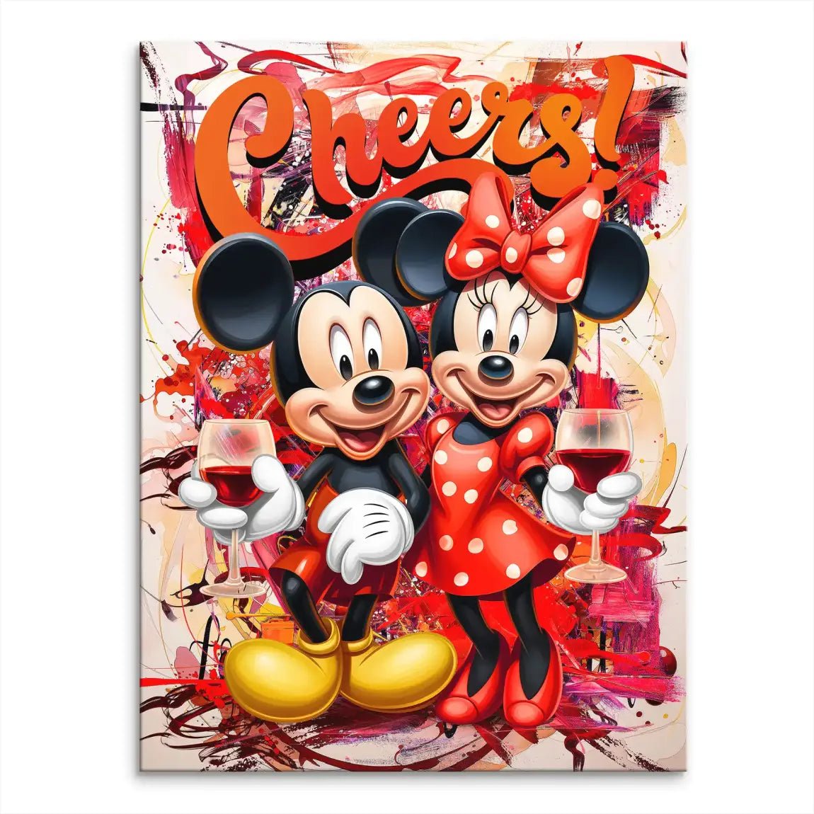 Micky u. Minnie Cheers Leinwand Bild INGALERIE