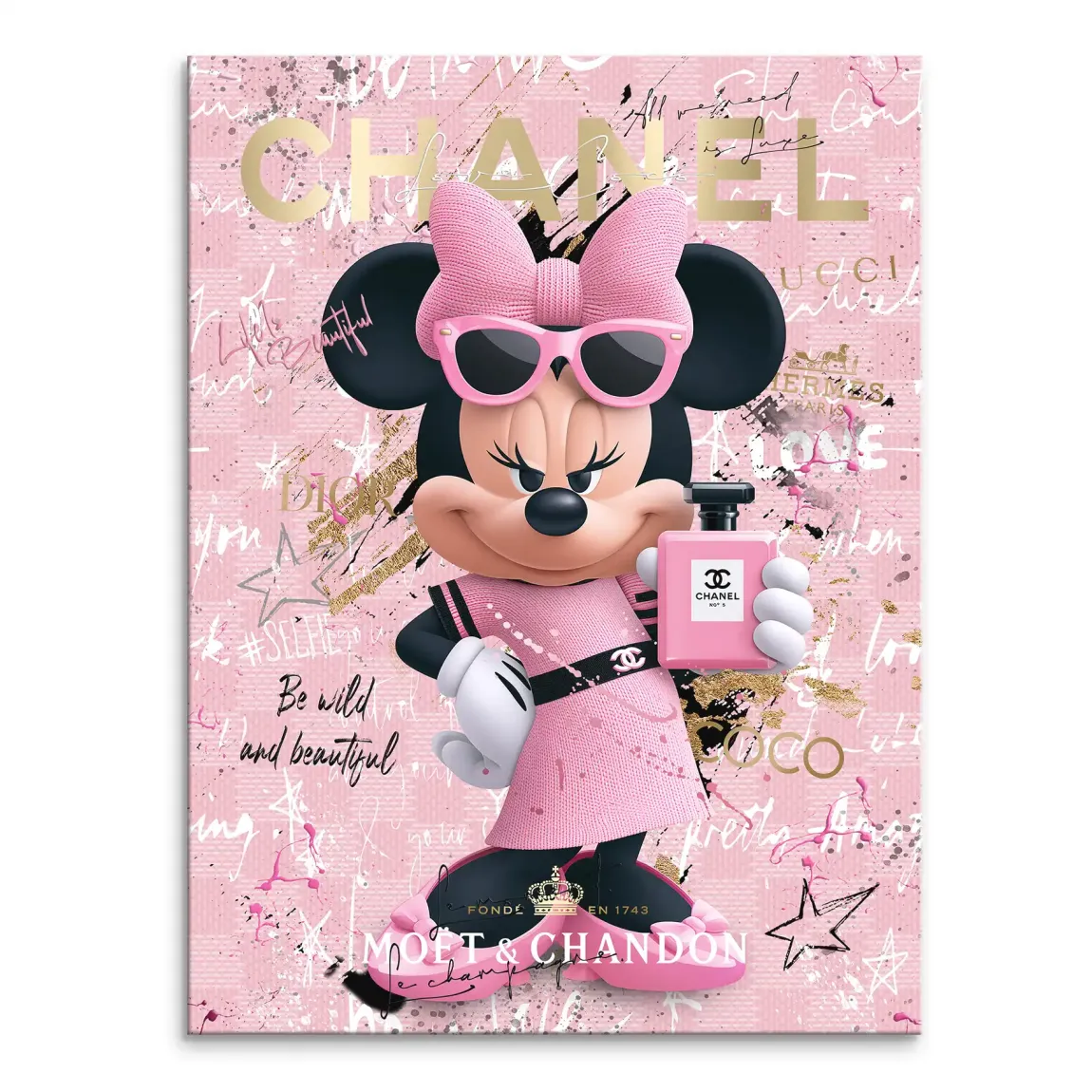 Minnie Maus Rosé Coco Leinwand Bild