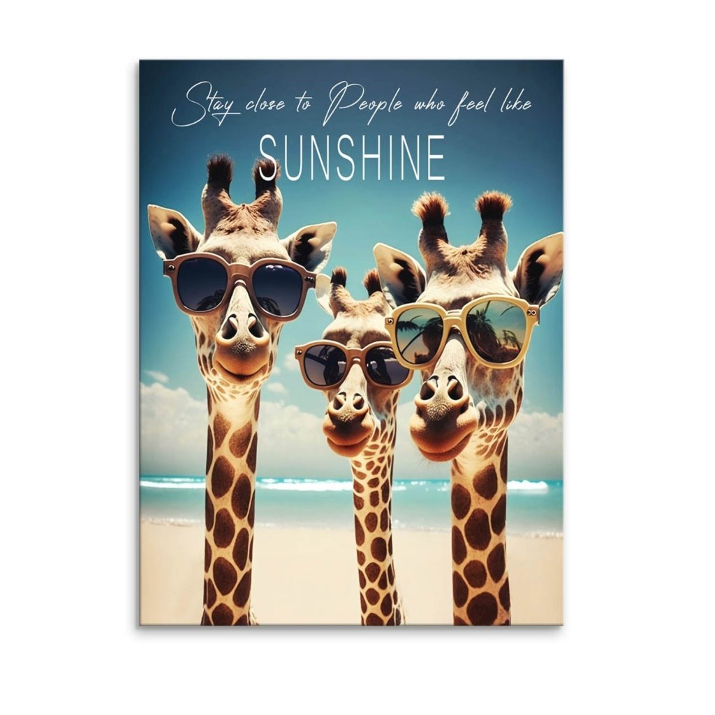 Giraffe Sunshine Leinwand Bild INGALERIE