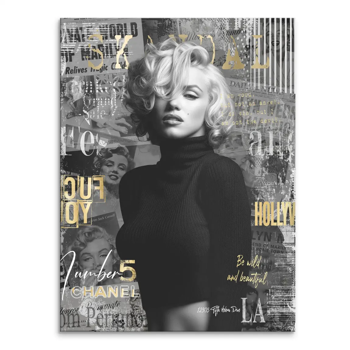 Marilyn Monroe Legend Leinwand Bild