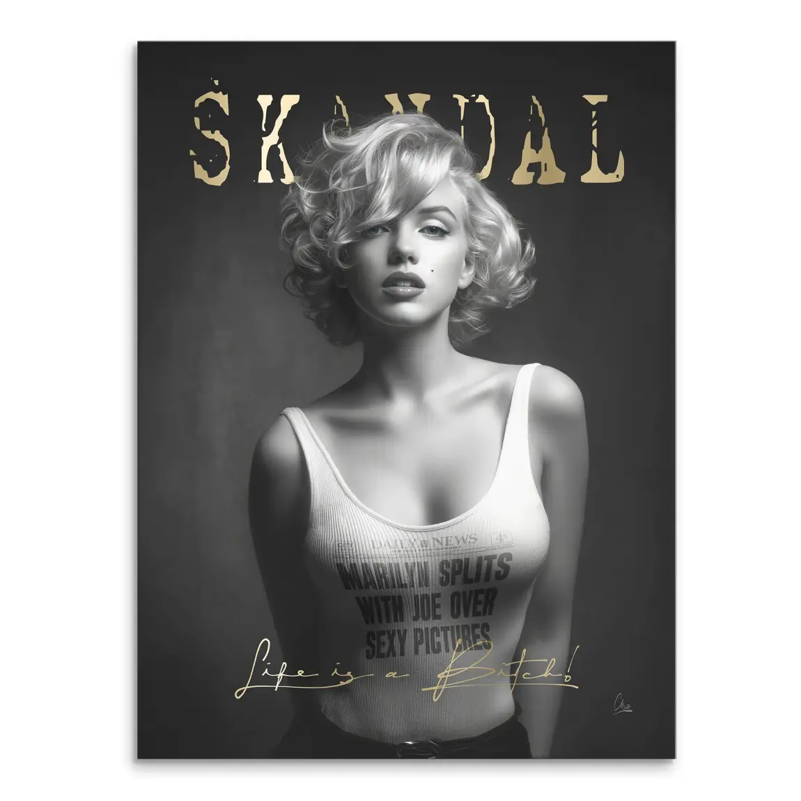 Marilyn Skandal Leinwand Bild