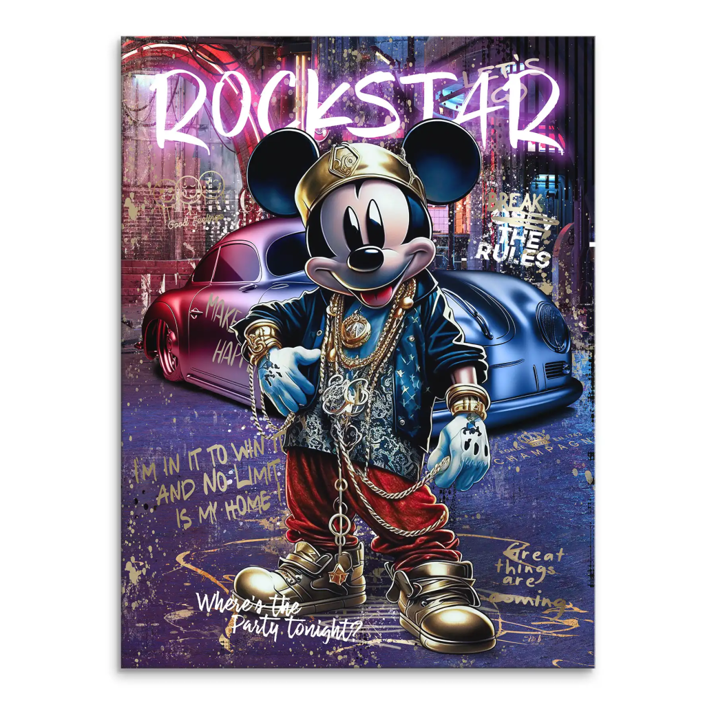 Micky Rockstar Leinwand Bild INGALERIE