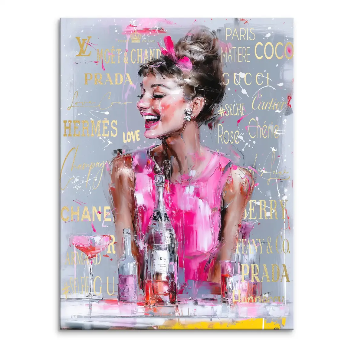 Audrey Pop Couture Leinwand Bild