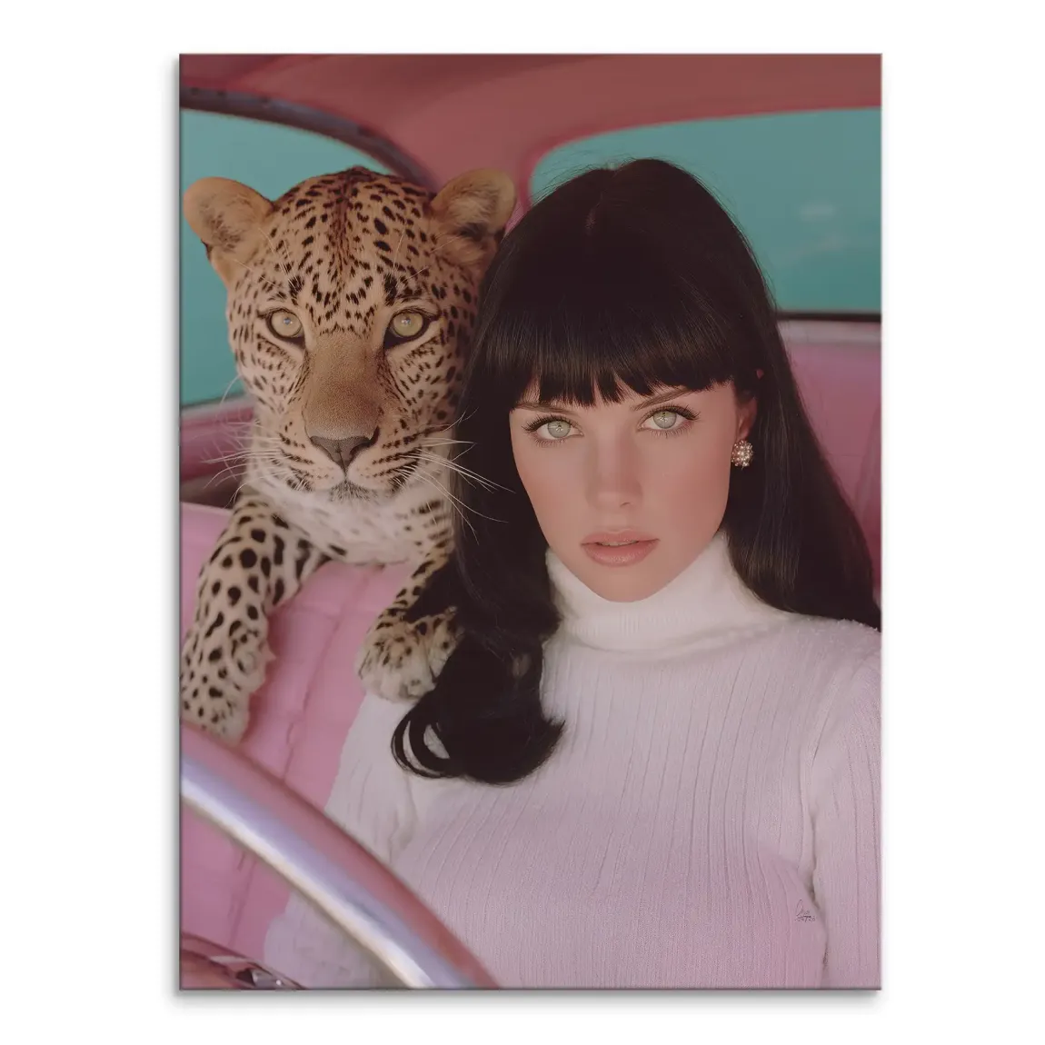 Leopard Diva Leinwand Bild