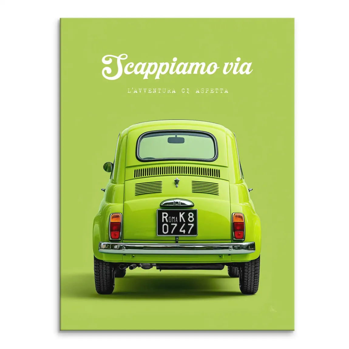 Fiat 500 Italia Leinwand Bild