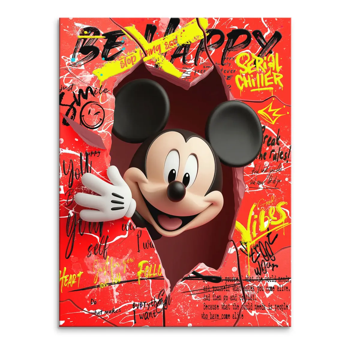 Charming Smile Micky Mouse Leinwand Bild INGALERIE