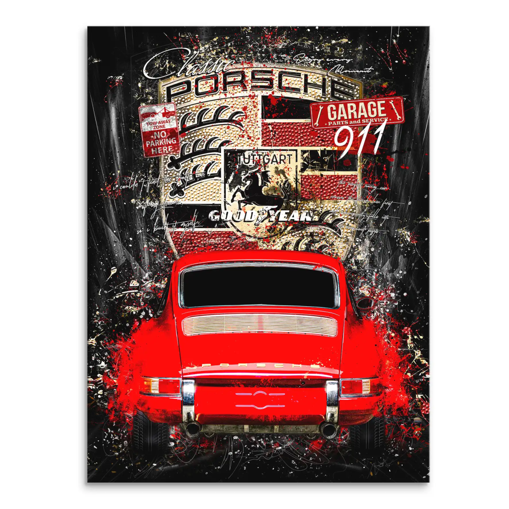 Porsche 911 Pop Art Style Leinwand Bild INGALERIE