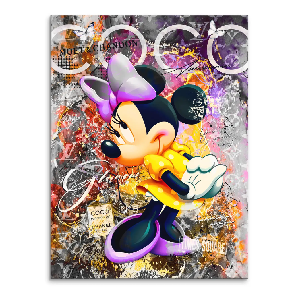 Minnie Maus Glamour Pop Art Leinwand Bild INGALERIE