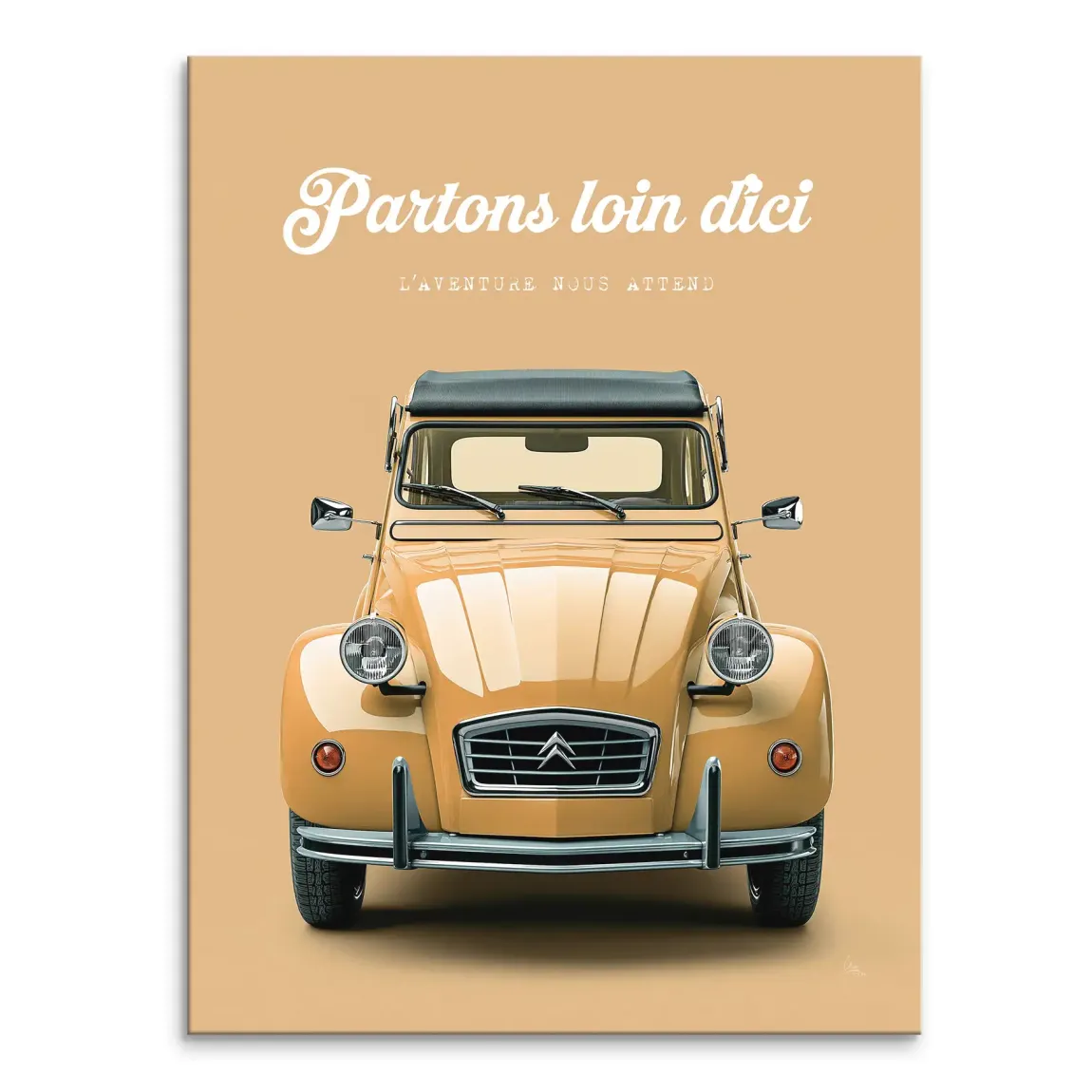 Citroen 2CV Voyage Leinwand Bild