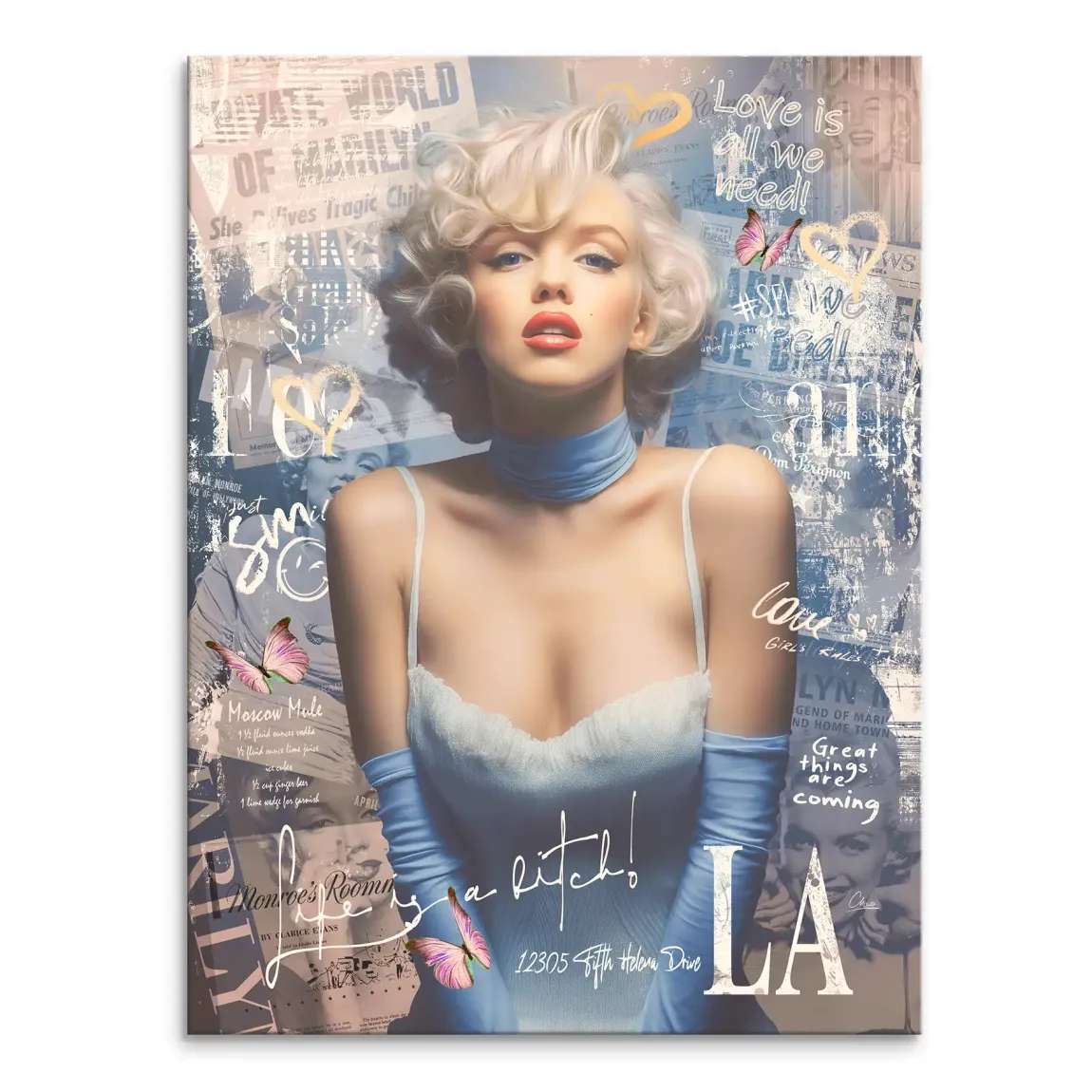 Marilyn Monroe Velvet Allure Leinwand Bild
