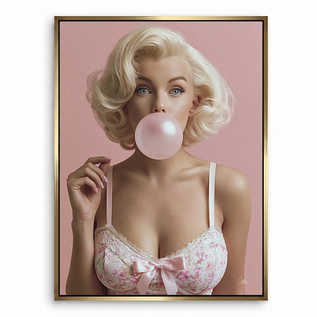Marilyn Bubblegum Leinwand Bild