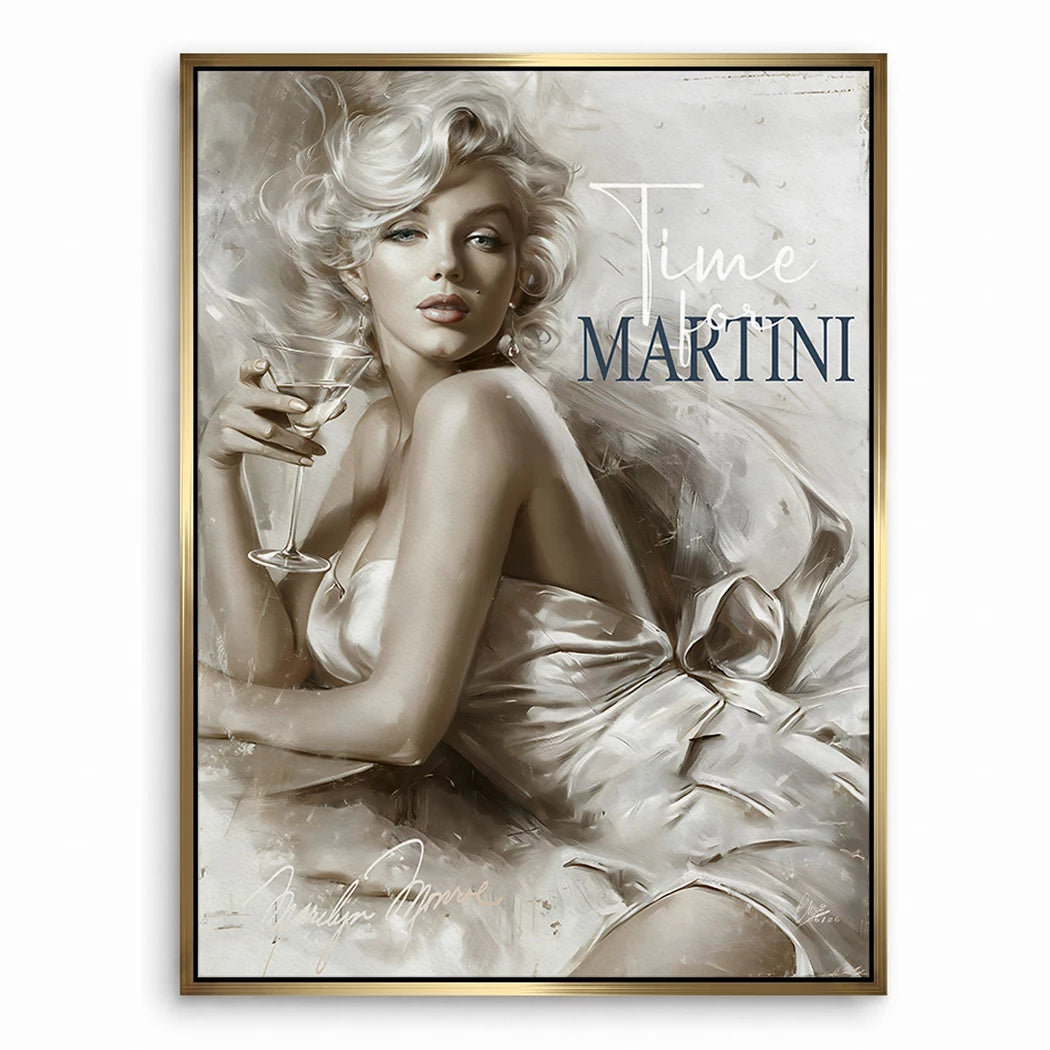 Marilyn Monroe Martini Leinwand Bild