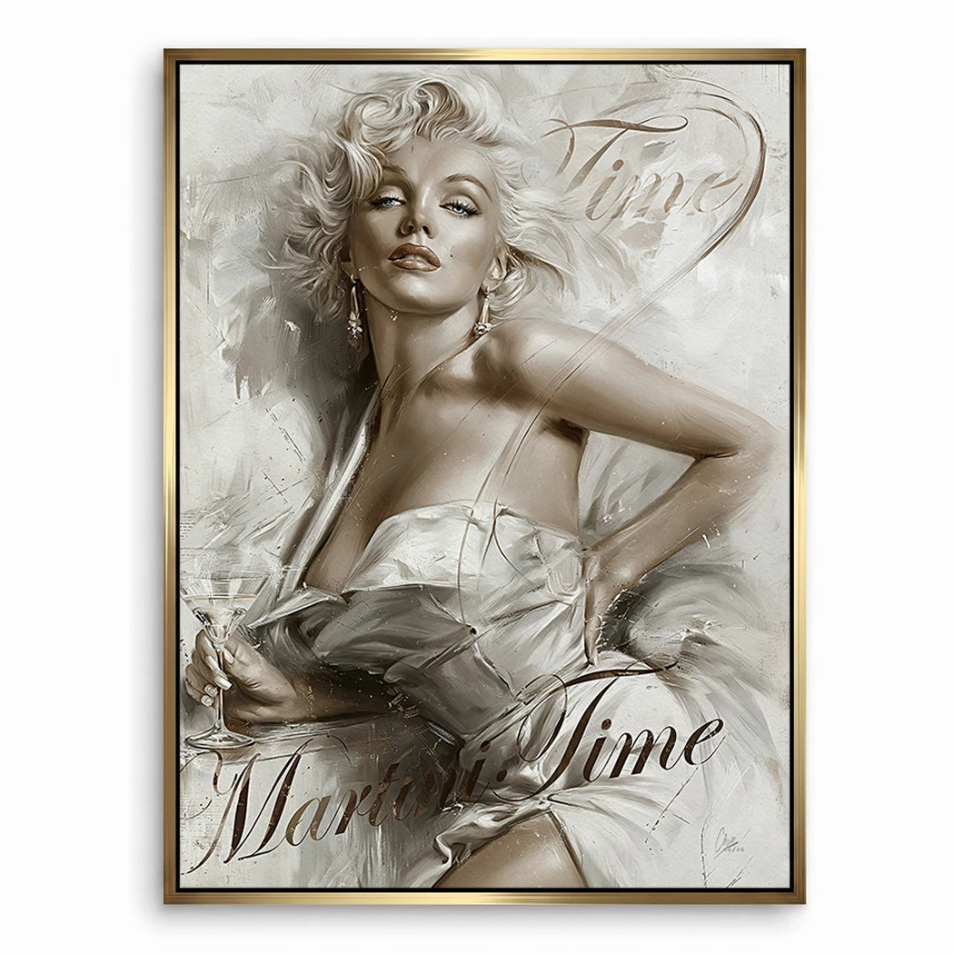 Marilyn Monroe Martini Time Leinwand Bild