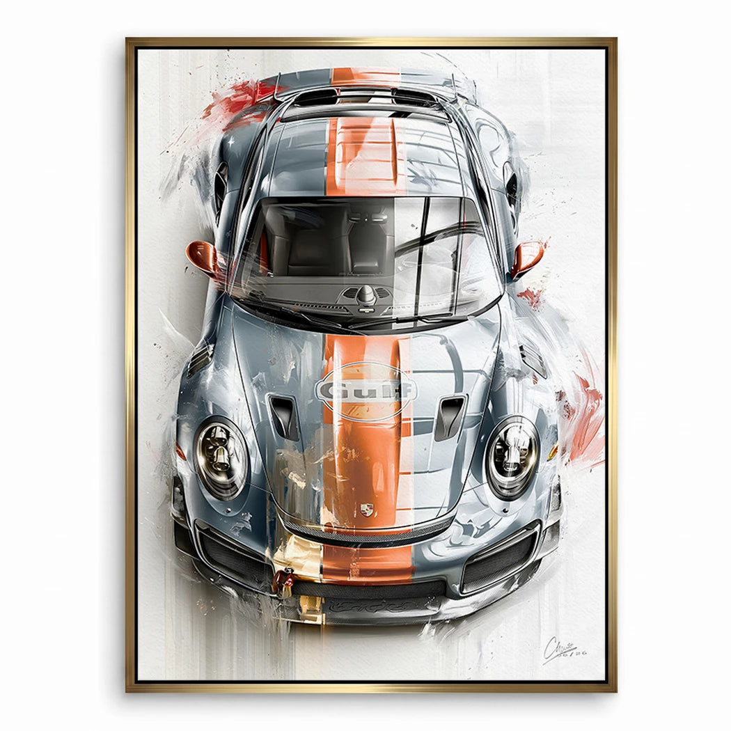 Gulf Porsche 911 Leinwand Bild
