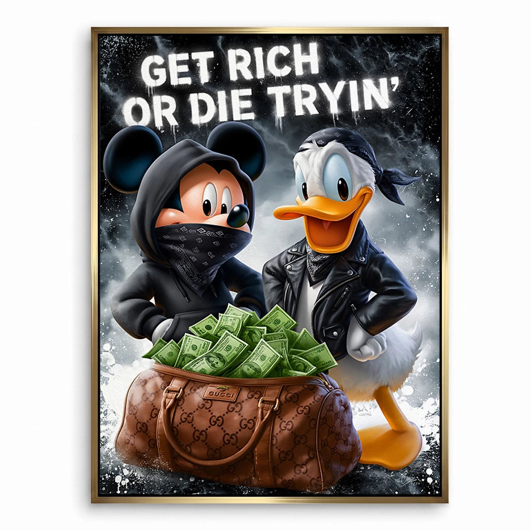 Micky Donald Gang Leinwand Bild