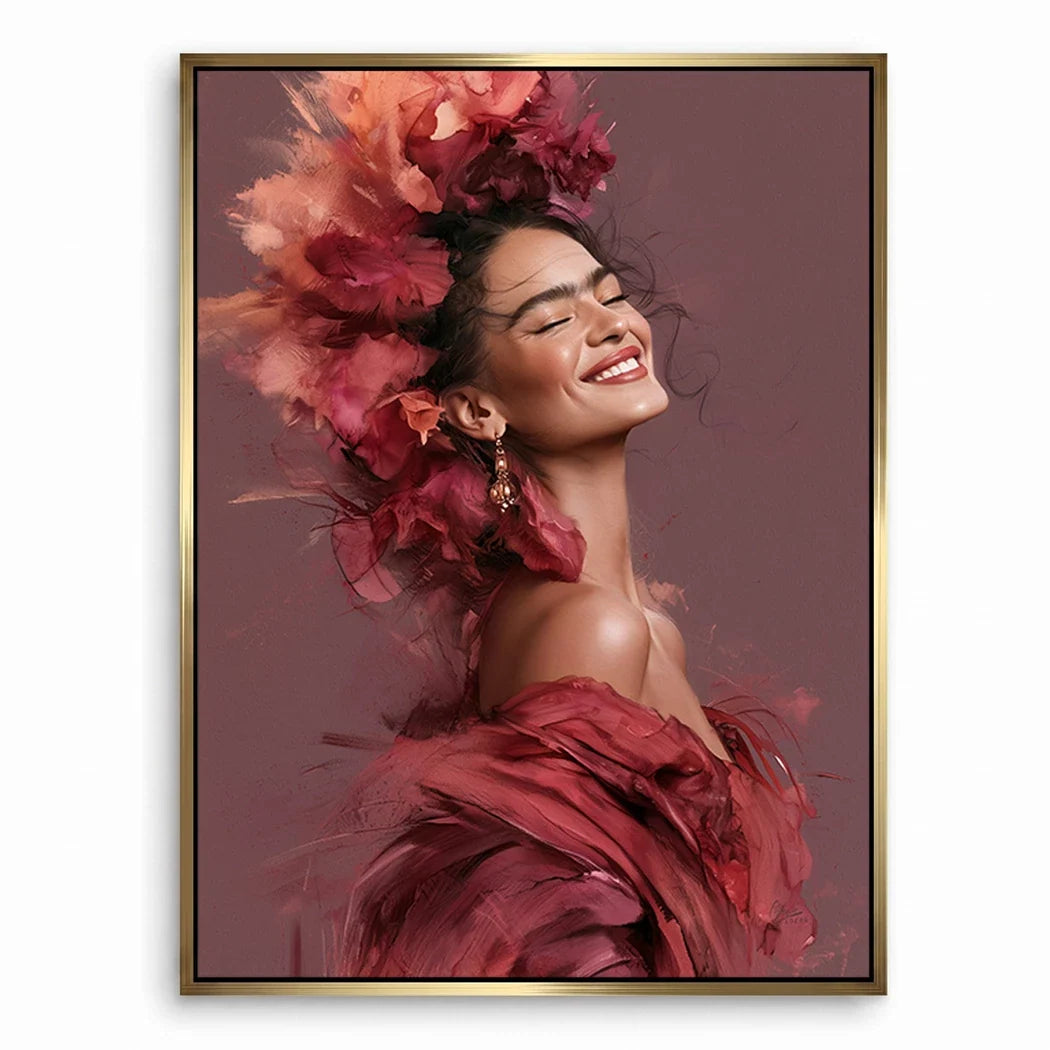 Frida Kahlo Rosenrausch Leinwand Bild