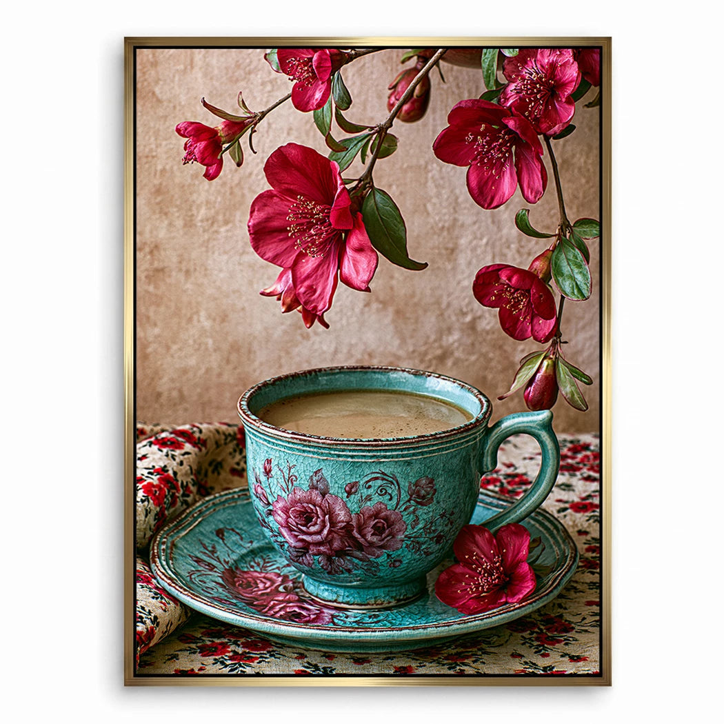 Blütenkaffee Harmonie Leinwand Bild