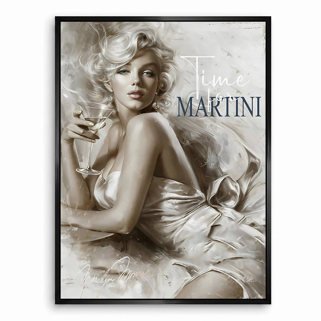 Marilyn Monroe Martini Leinwand Bild
