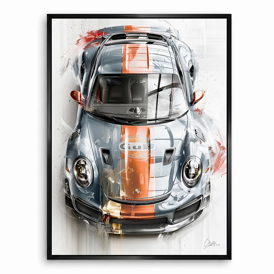 Gulf Porsche 911 Leinwand Bild