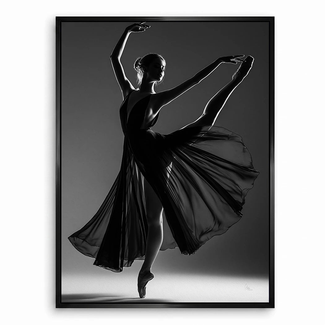 Ballerina Schattenpoesie Leinwand Bild