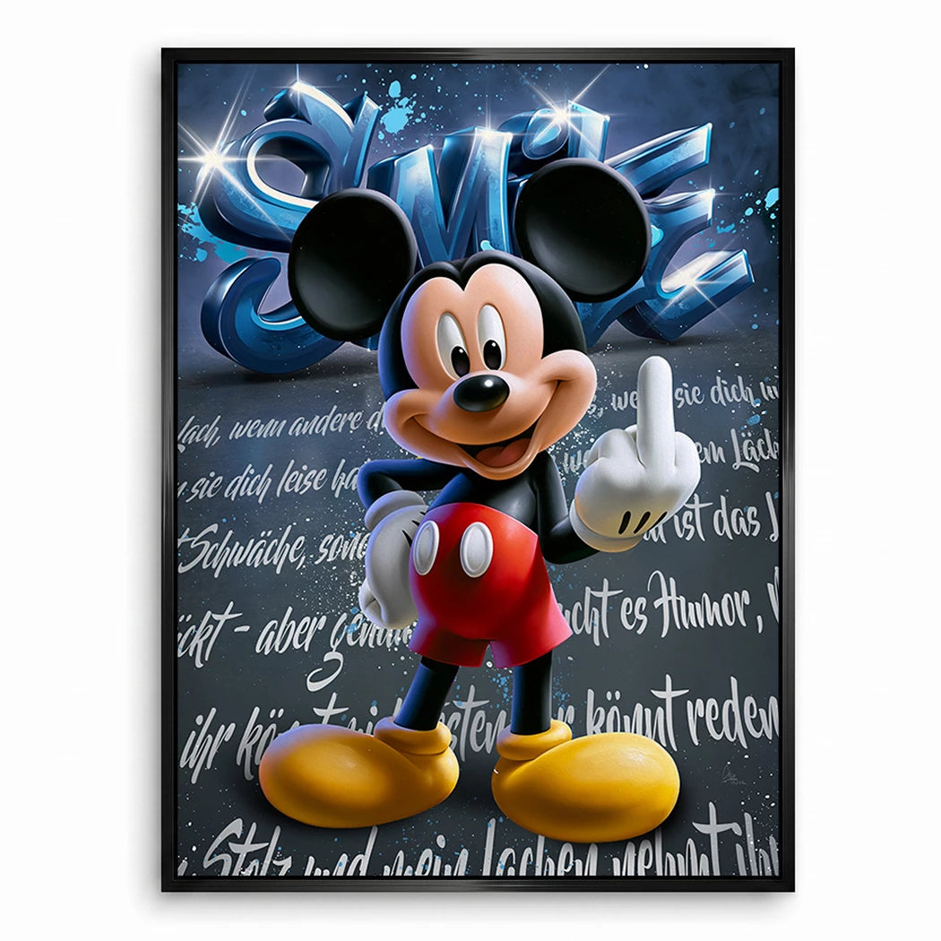 Micky Lacht Leinwand Bild