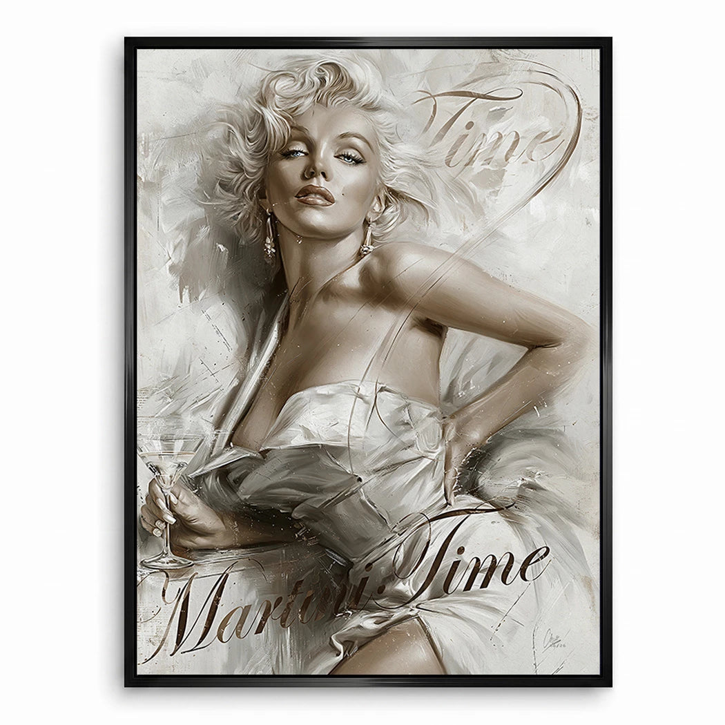 Marilyn Monroe Martini Time Leinwand Bild