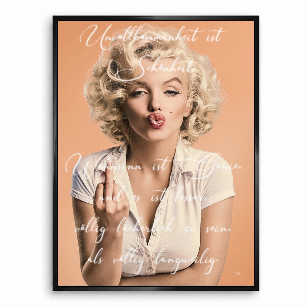 Marilyn Monroe Statement Leinwand Bild