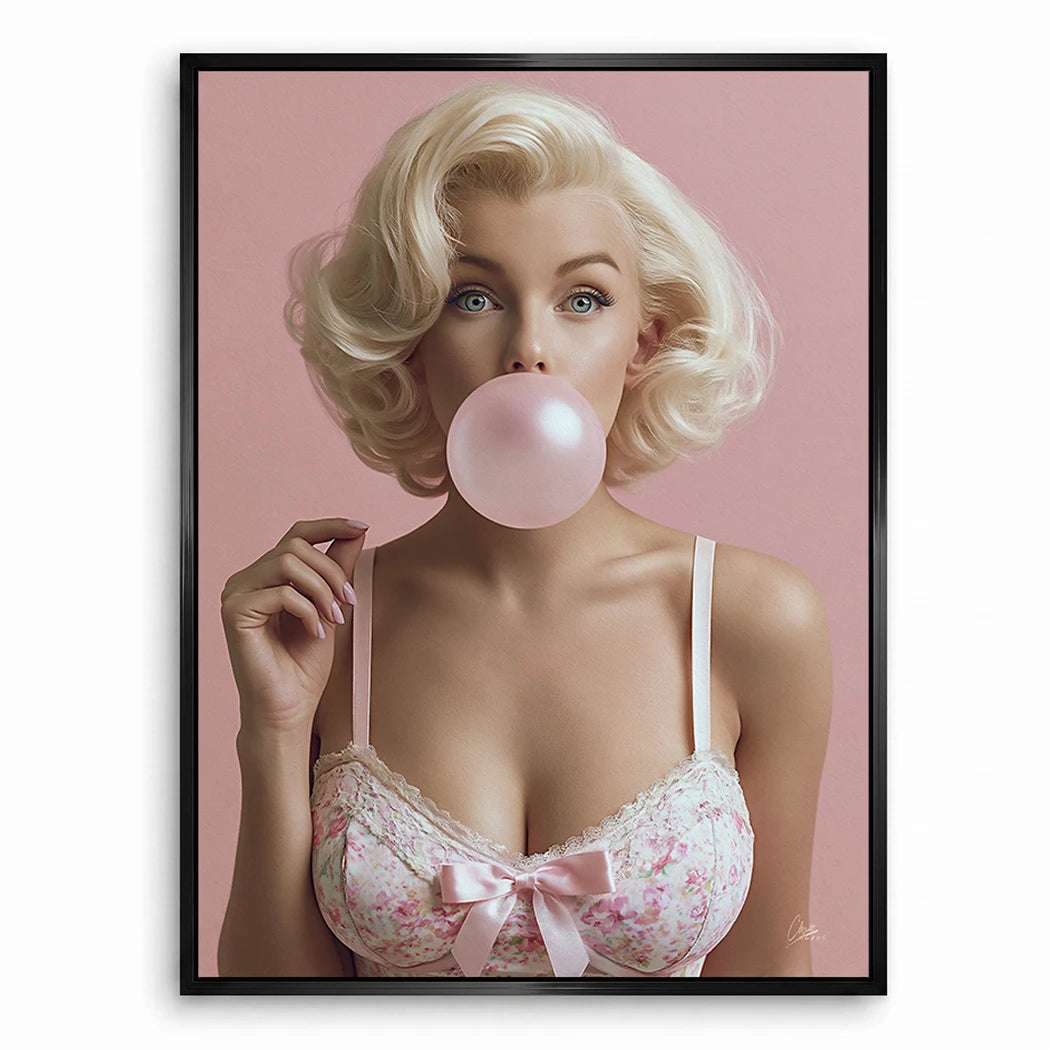 Marilyn Bubblegum Leinwand Bild