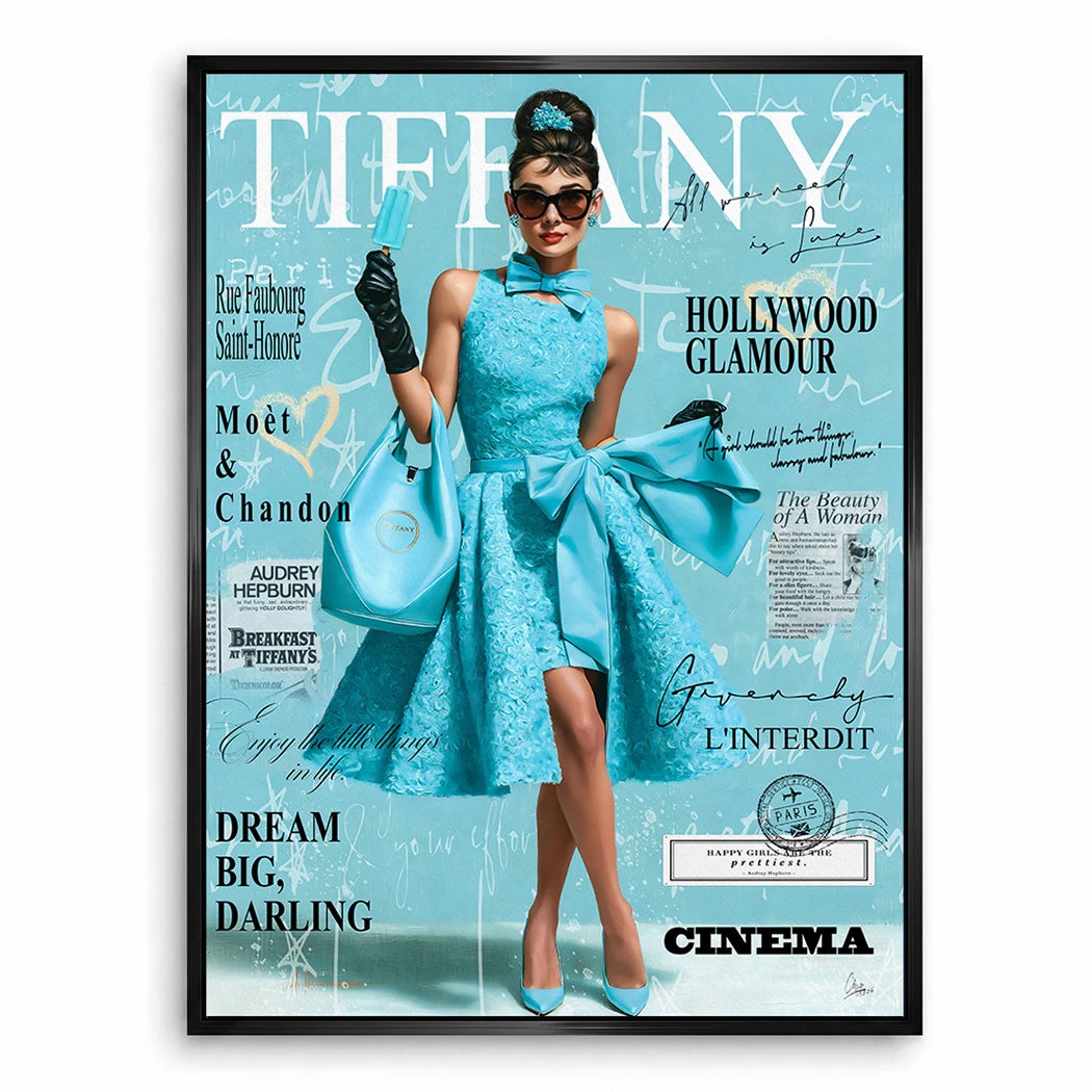 Audrey Tiffany Chic Leinwand Bild