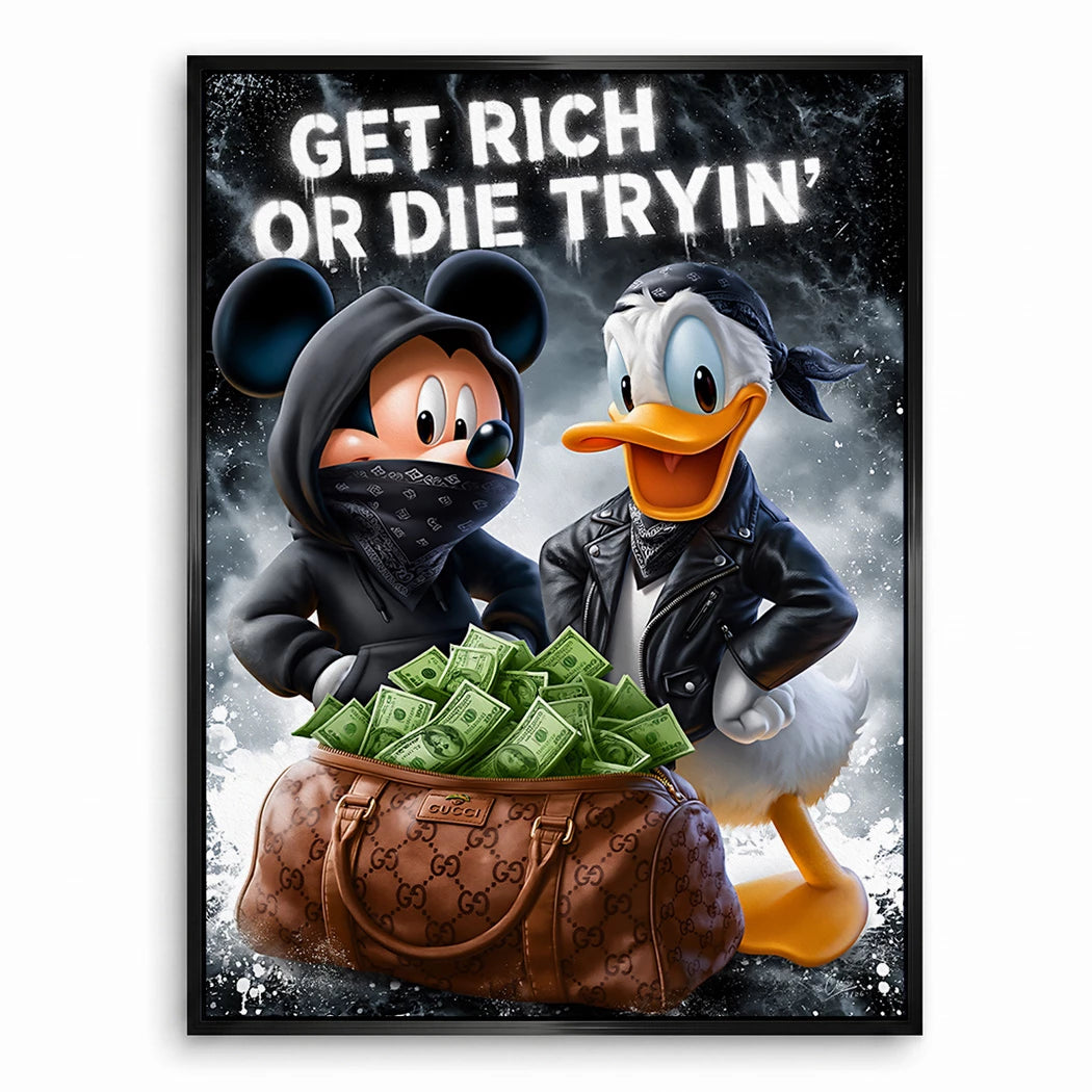 Micky Donald Gang Leinwand Bild