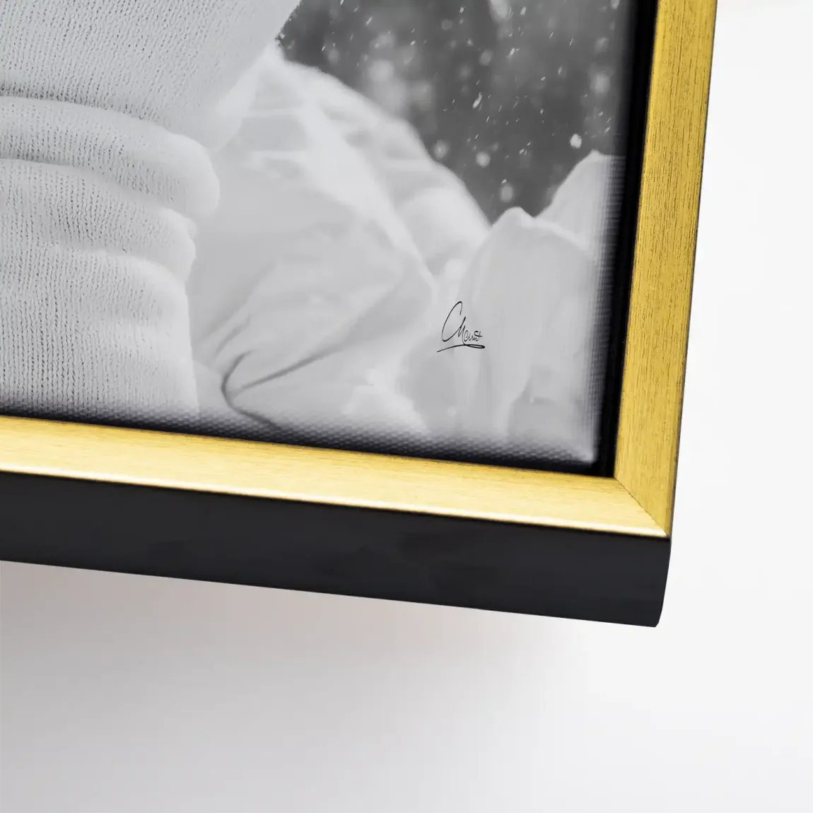 Audrey Hepburn Snow Portrait Leinwand Bild