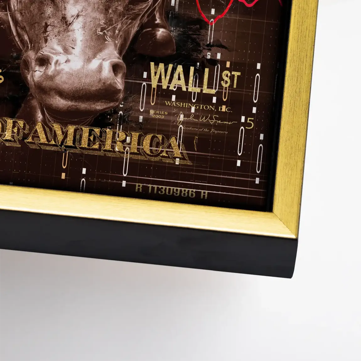 Dagobert Duck Wallstreet Vintage Leinwand Bild