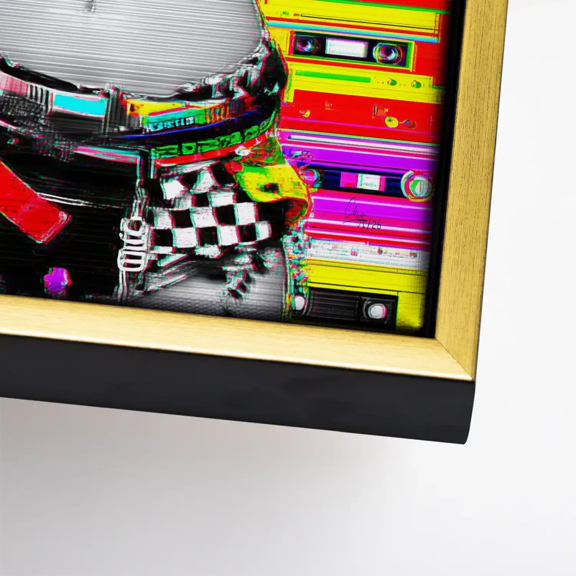 Retro DJ Girl Leinwand Bild
