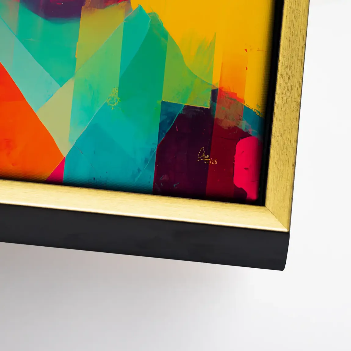 Geisha Neon Pop Leinwand Bild