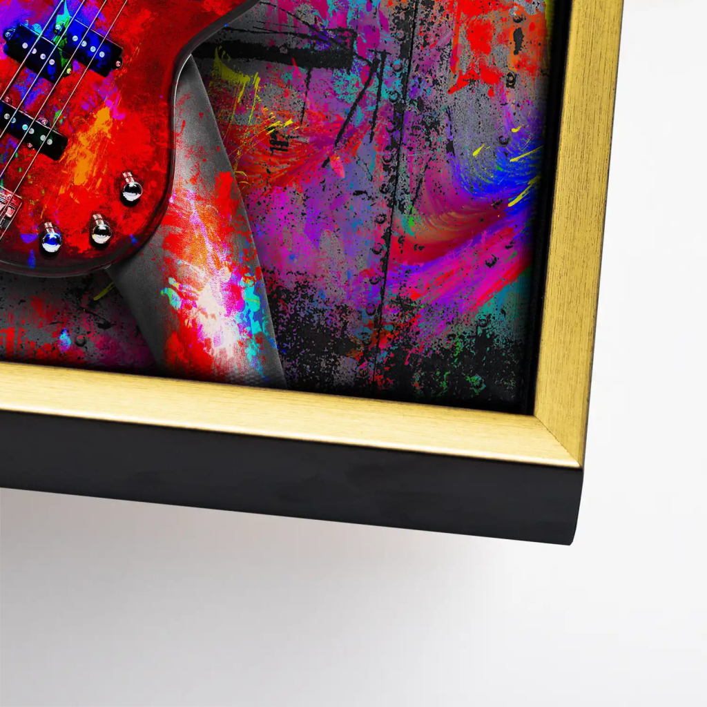 Guitar Abstrakt Color Style Leinwand Bild INGALERIE