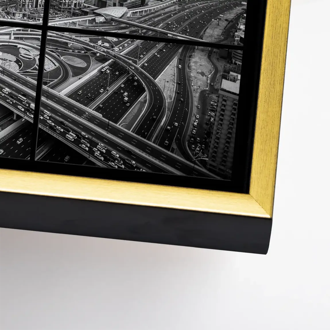 Skyline Noir Dubai Leinwand Bild