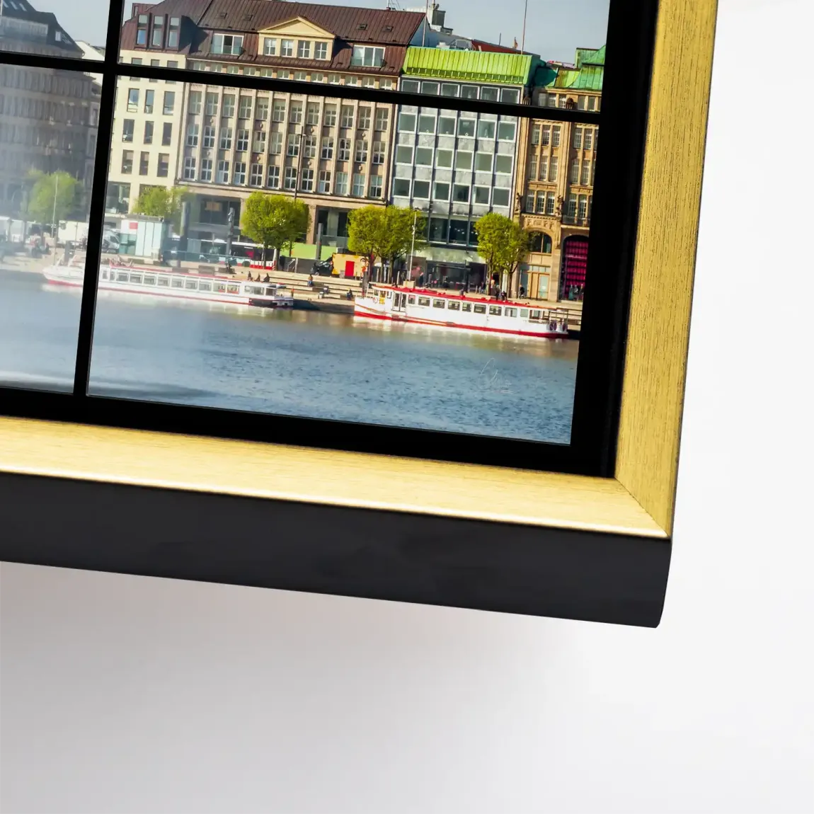 Sunset View Hamburg Leinwand Bild