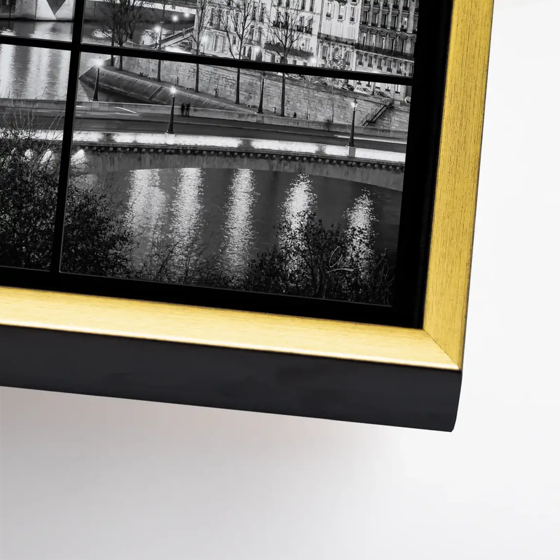 Paris Lights Noir Leinwand Bild