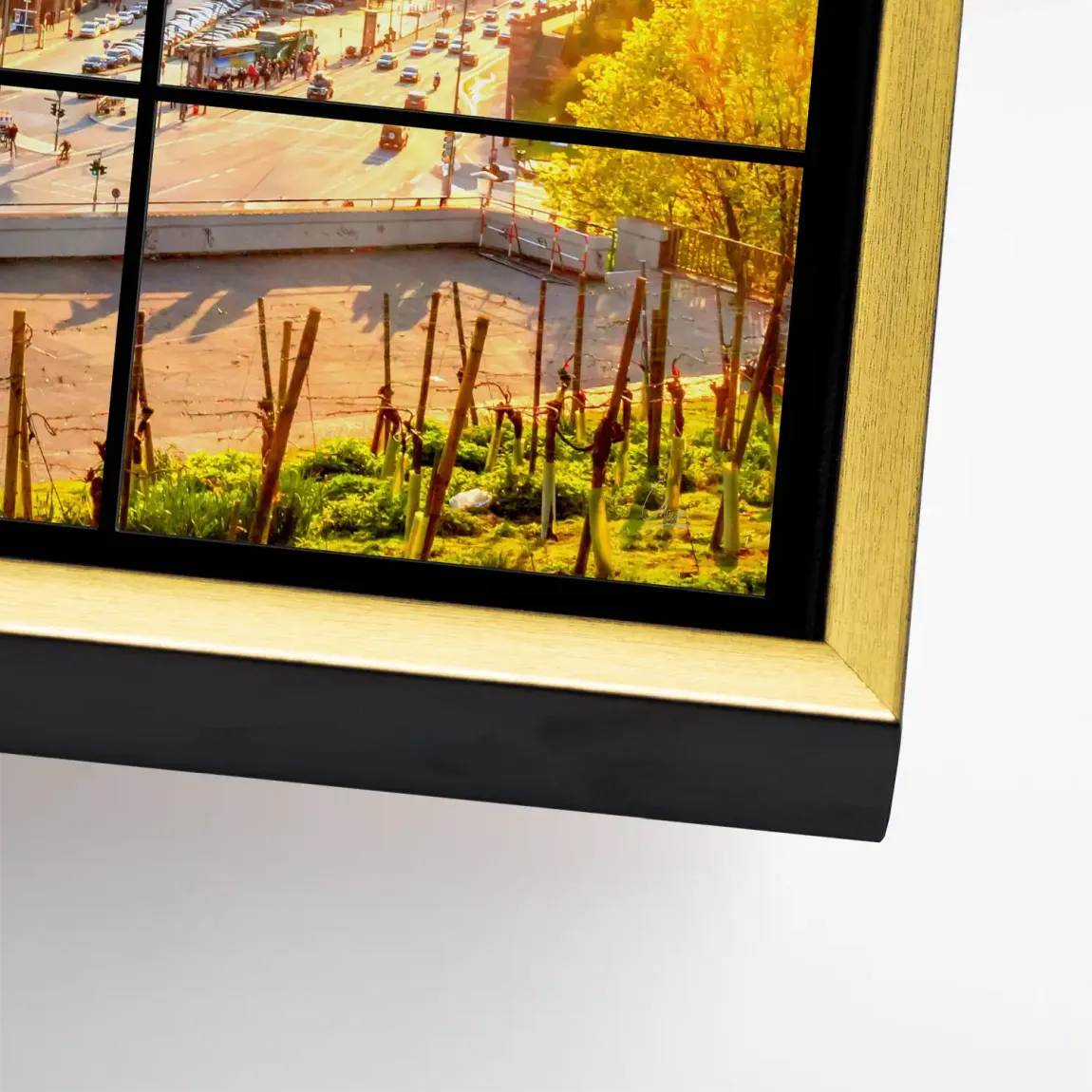 Hamburg Sunset View Leinwand Bild