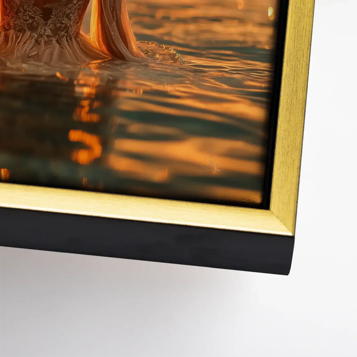 Golden Lights Leinwand Bild