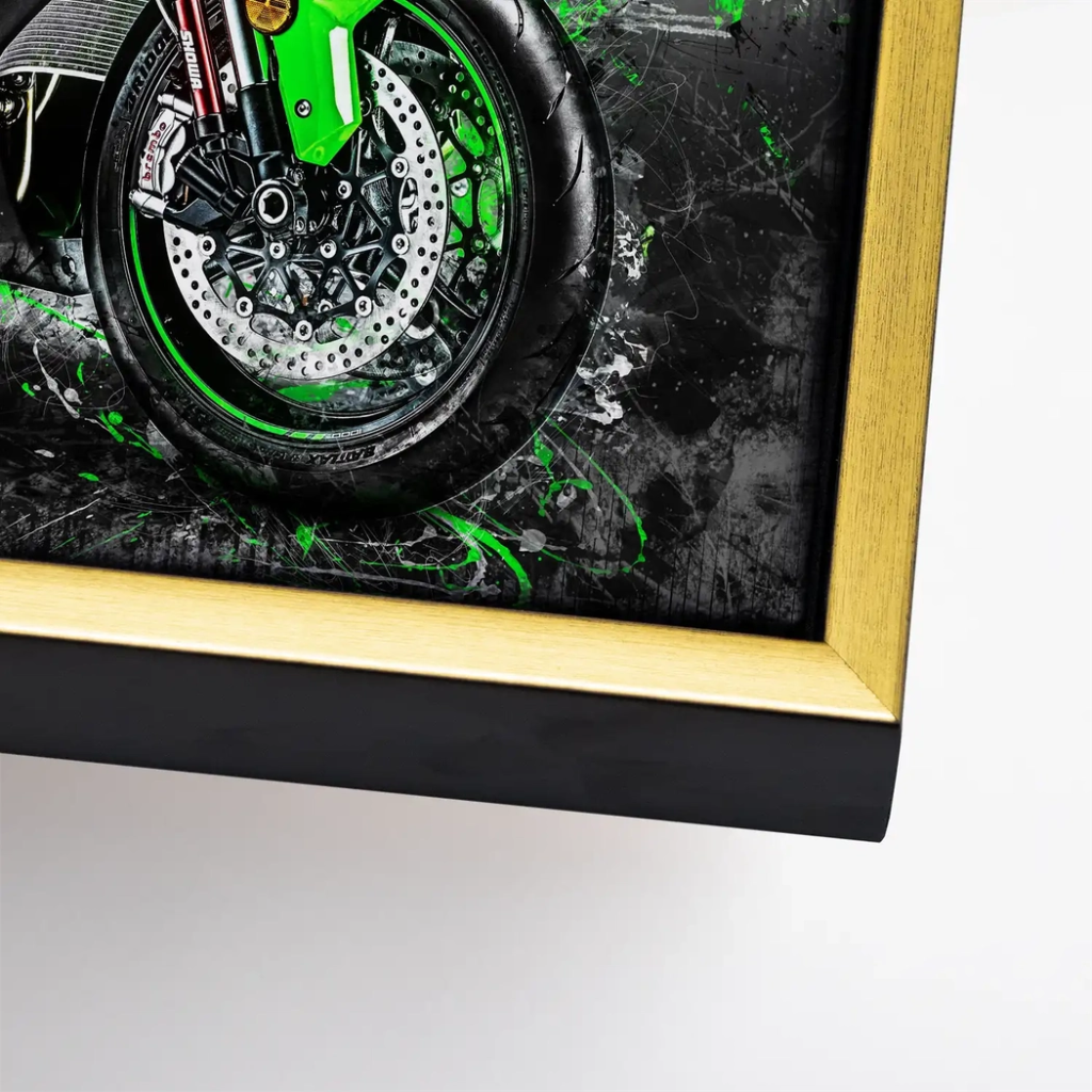 Kawasaki ZX10 Abstrakt Leinwand Bild INGALERIE