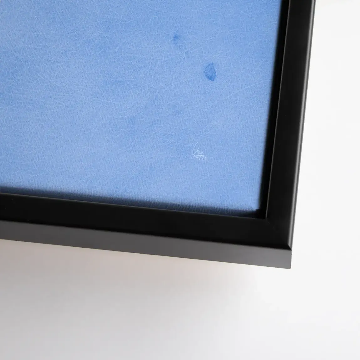 Blaue Geometrie Leinwand Bild