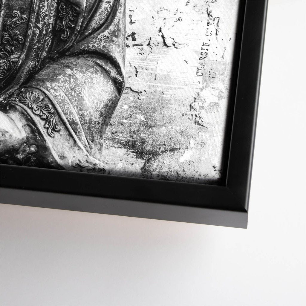 Buddha Abstrakt Black & White Leinwand Bild INGALERIE